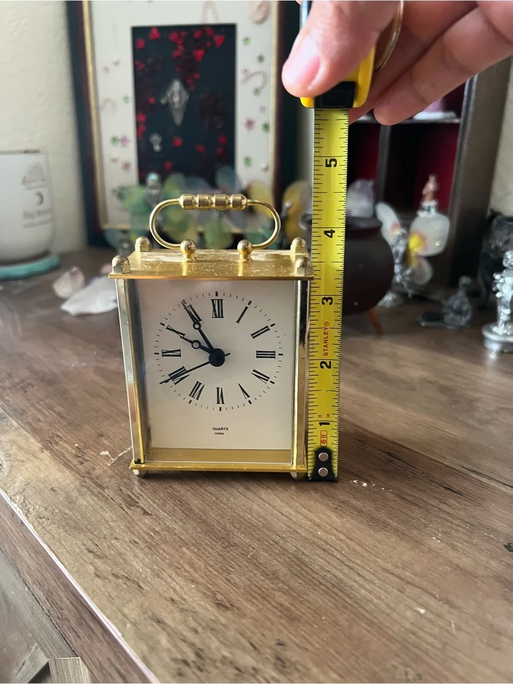 Gold Quartz Carriage Table Clock - Classic Home Wall Decor
